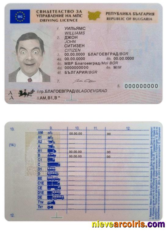 Bulgaria driving license, (2010present)